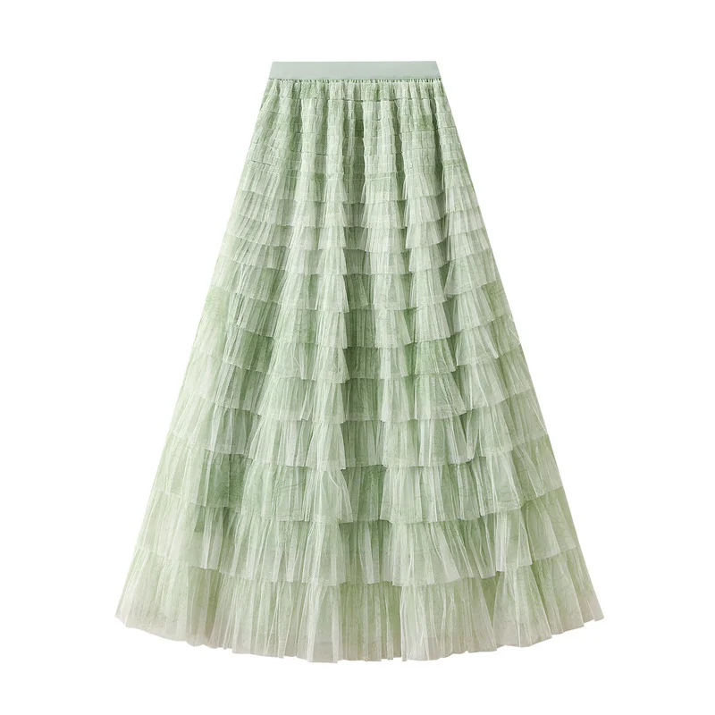Nigikala Nigikala Dress Women's Half-Dress Dress 2025 New Cake Skirt Showing Thin Long Mesh Dress Level Half Skirt 0327