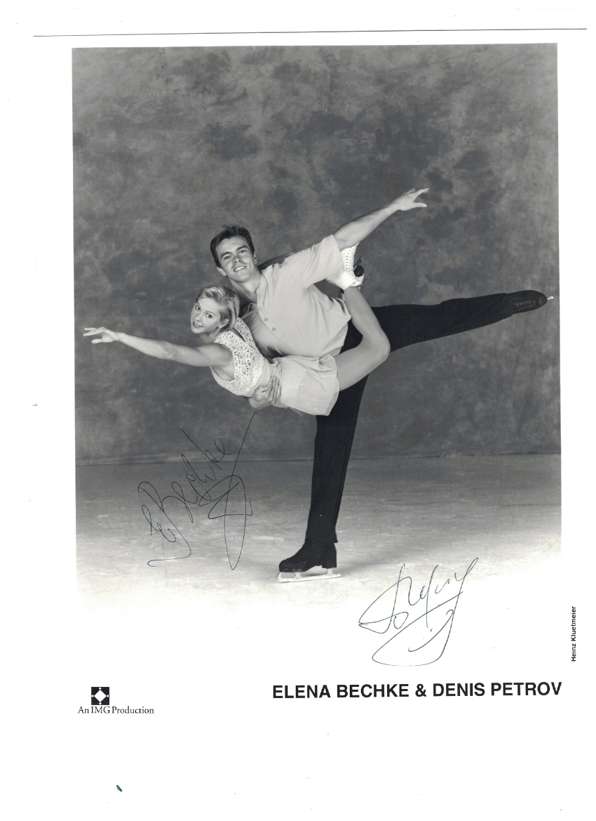 Elena Bechke Denis Pterov Olympic Figure Skating Signed 8x10 Photo Poster painting W/Our COA