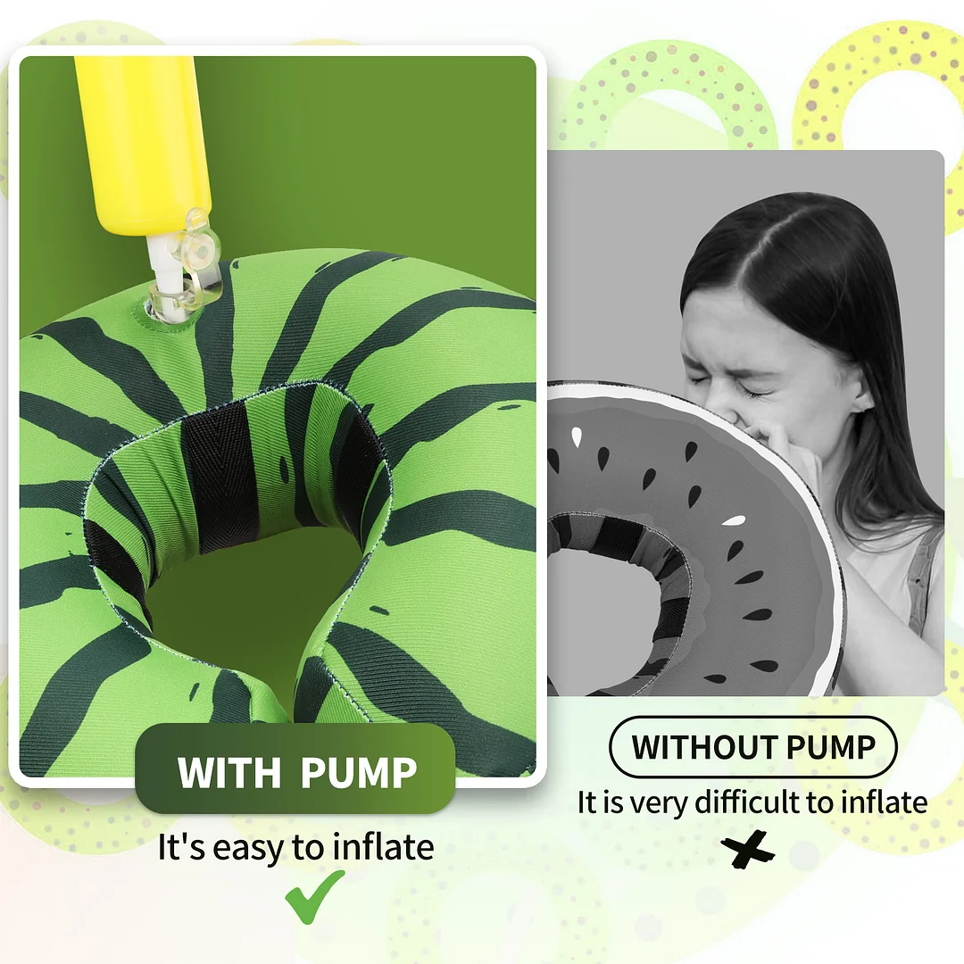 Protective Inflatable Collar for Dogs and Cats - Soft Pet Recovery Collar Doesn't Obstruct View, Small Size, Watermelon Look