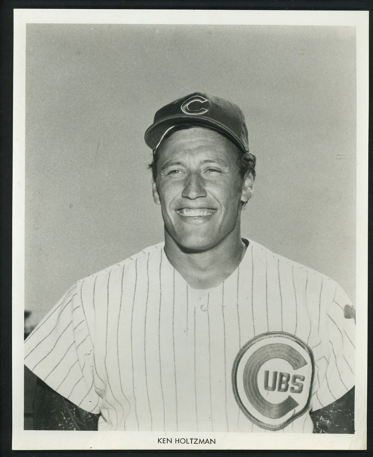 Ken Holtzman Chicago Cubs team issued circa 1970 Type 1 Press Photo Poster painting