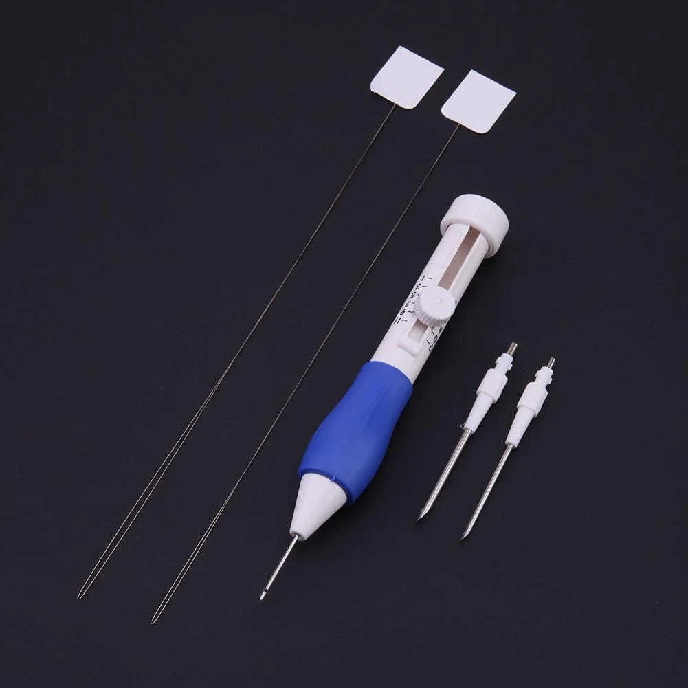 Punch Needle Set 3 Needles 2 Threaders Craft Tool for Embroidery DIY(A)