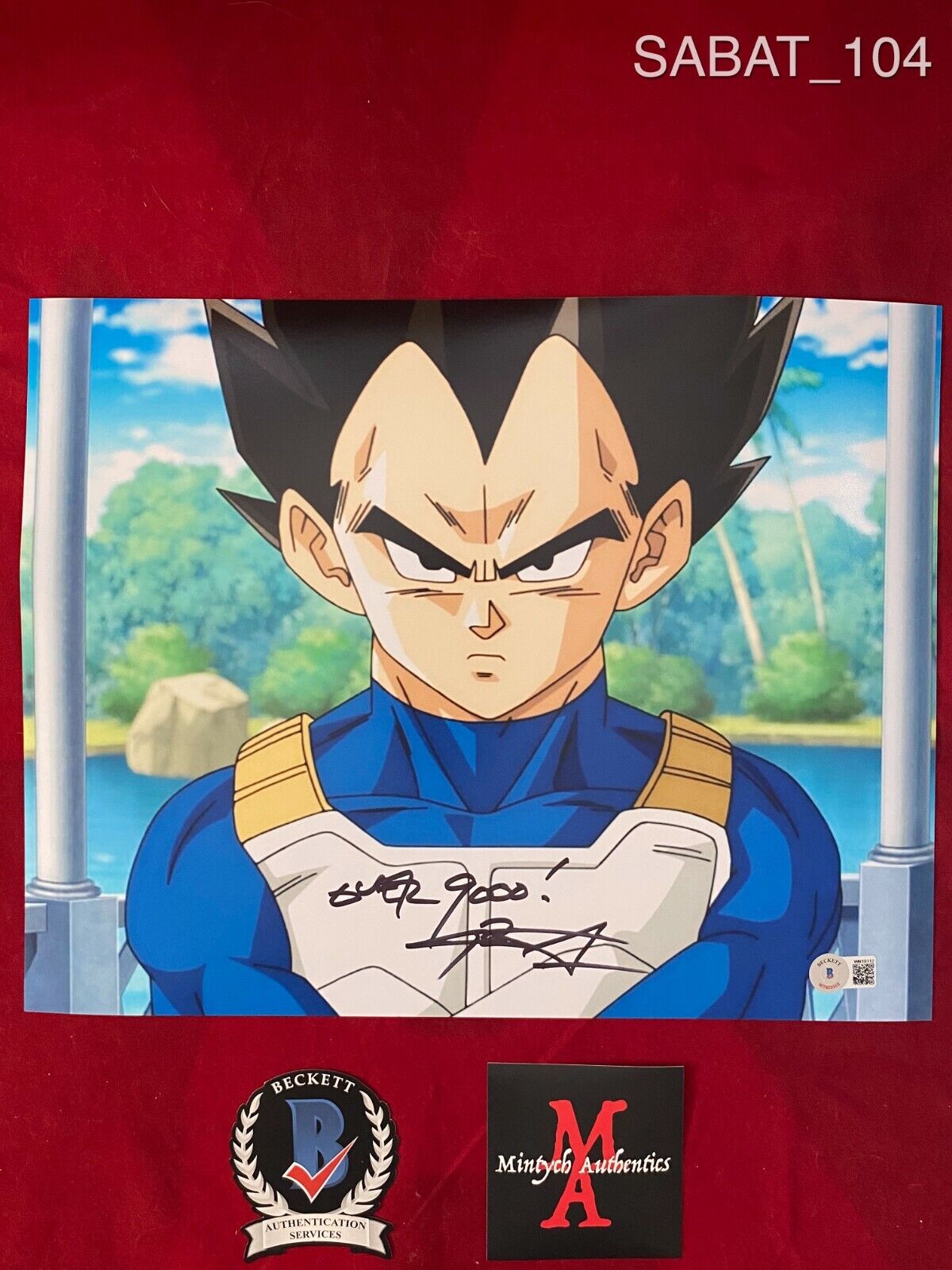 CHRISTOPHER SABAT SIGNED 11x14 Photo Poster painting! DRAGONBALL Z! ANIME! BECKETT COA