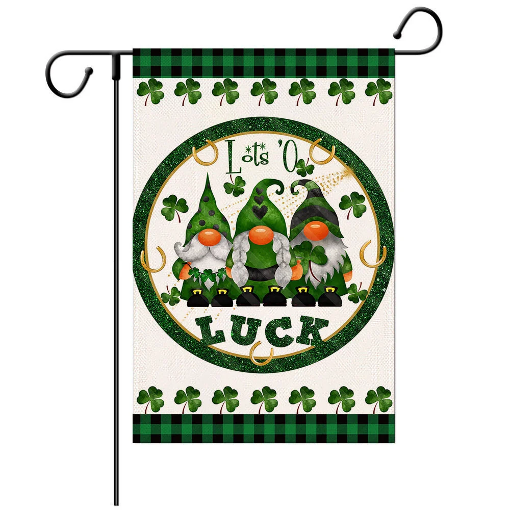St. Patrick's Day Gonk Garden Flag