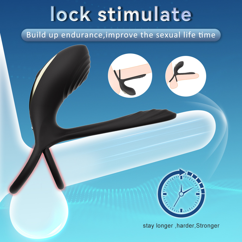 Enhance Intimacy with Double-point Strong Shock Penis Ring for Couples