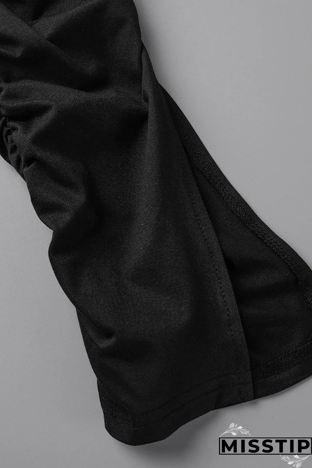 Colorful Blue Casual Solid Bandage Patchwork Fold V Neck Plus Size Two Pieces