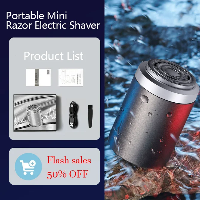 👑45% OFF LIMITED TIME⏰Newest Mini Portable Electric Shaver
