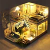 Handmade DIY Miniature Dollhouse Kit with and Furniture