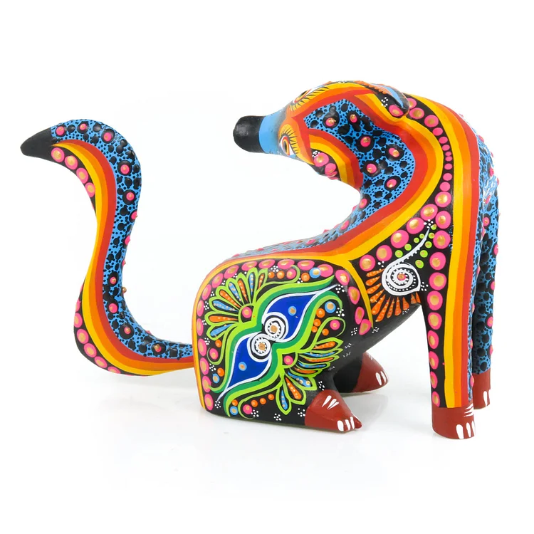 Black Coyote - Oaxacan Alebrije Wood Carving