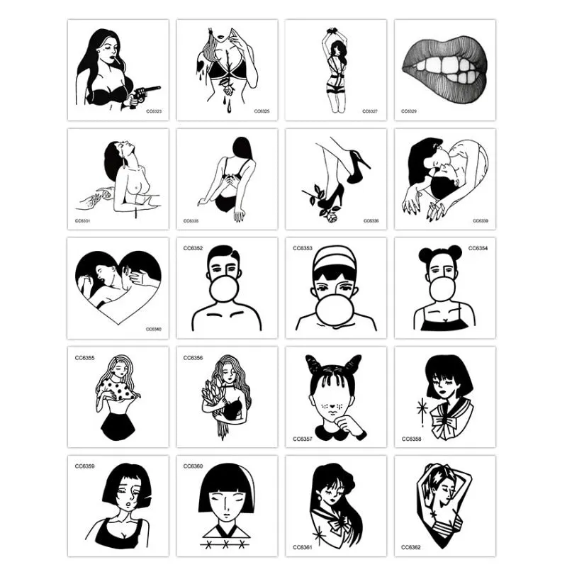 10-20pcs/set Colorful Halloween Skull Head Temporary Tattoo Sticker Child Adult Body Art Water Transfer Fake Tattoo for Face