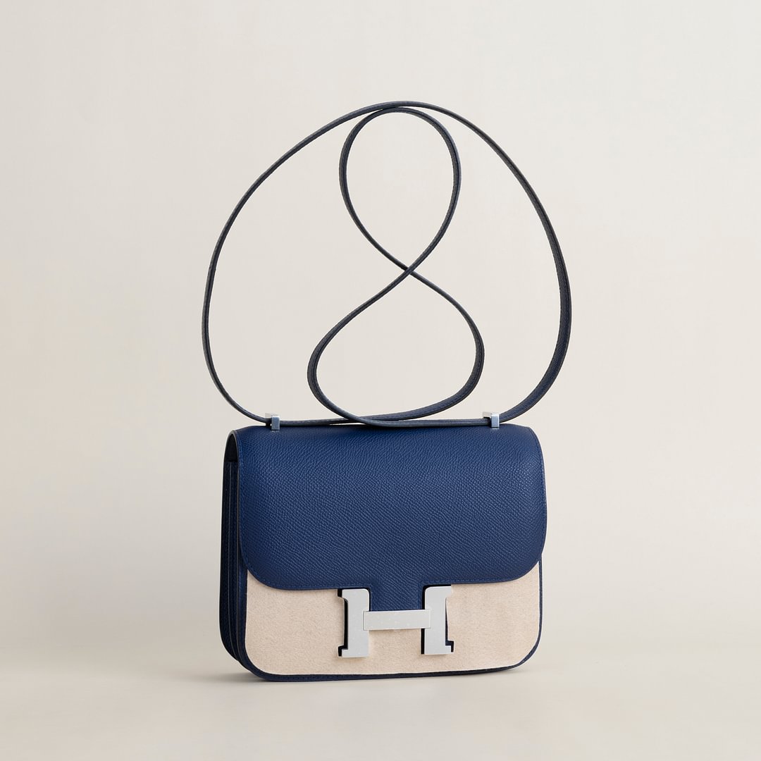 Constance 18CM Epsom 73 Bleu sapphire PHW