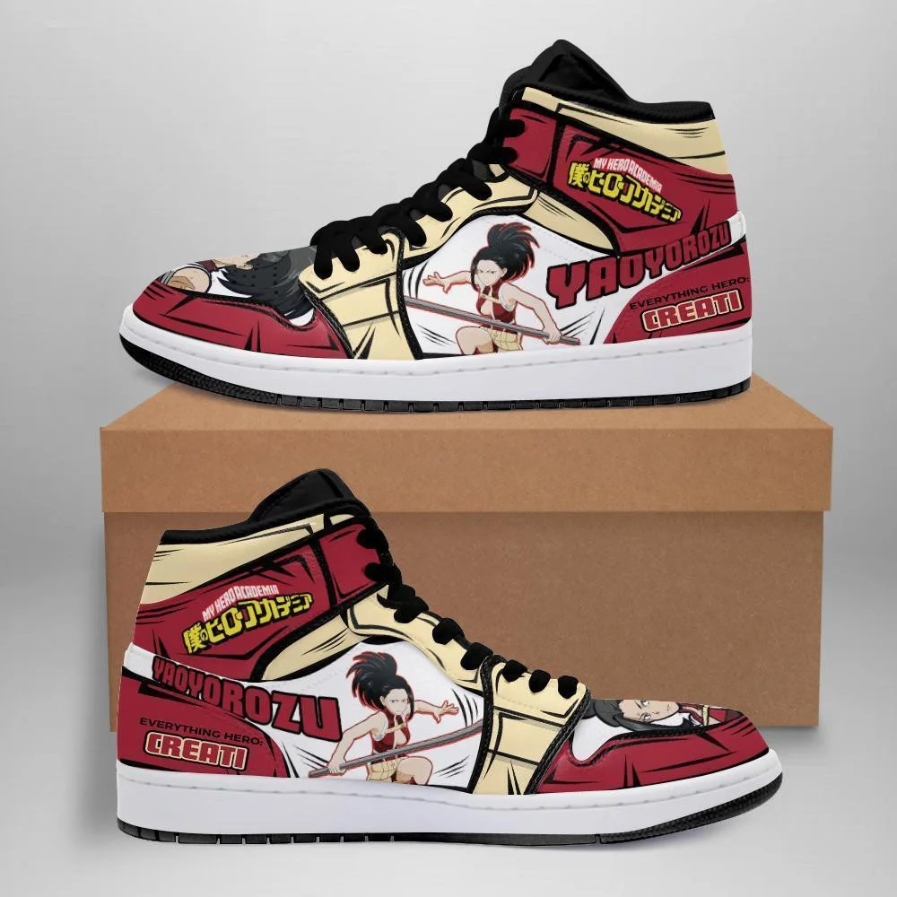 Kingofallstore - BNHA Momo Yaoyorozu Sneakers Custom My Hero Academia Anime Shoes