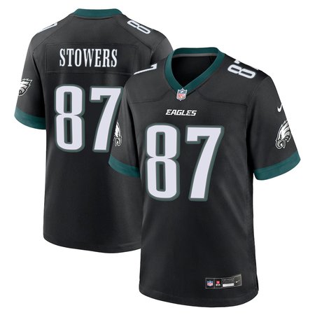 Men's Philadelphia Eagles #87 Eli Stowers Black 2026 NFL Draft Game Jersey