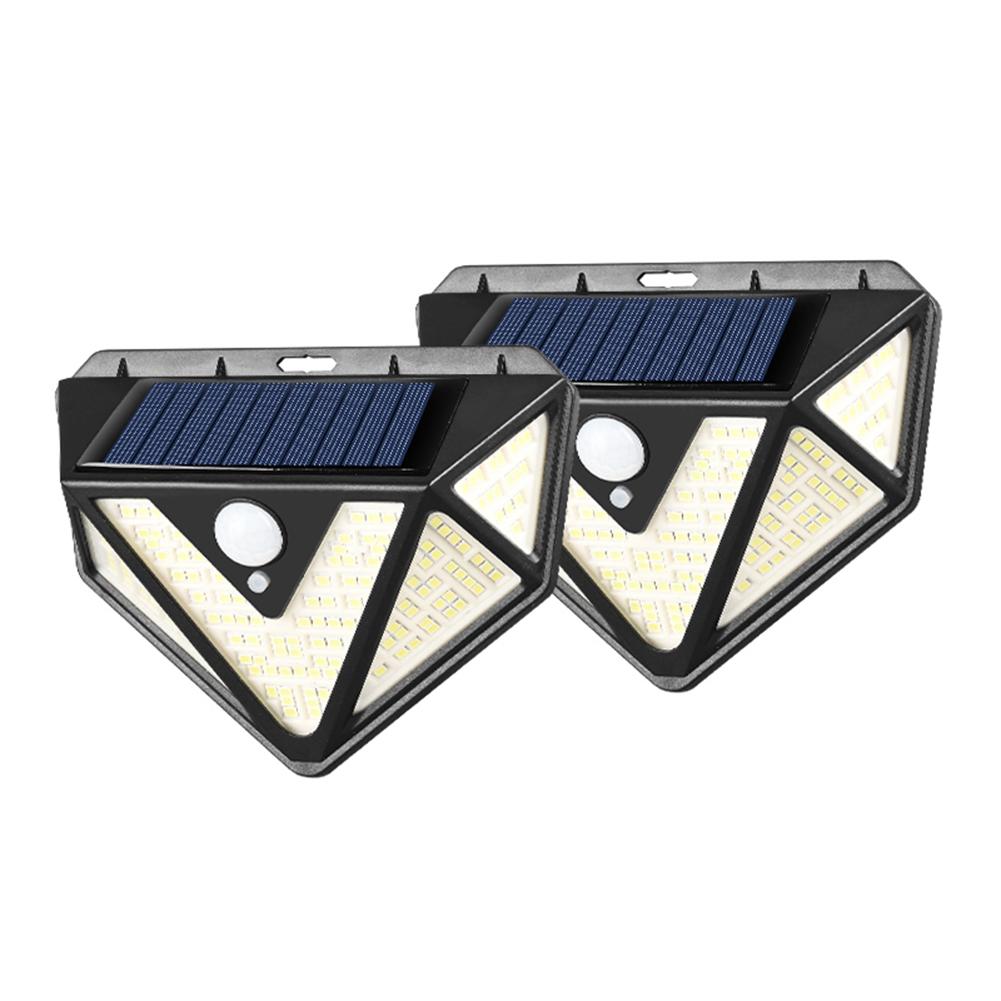 

Solar Power PIR Motion Sensor Wall Light Garden 3 Modes Lamp (2pcs 166 LED), 501 Original