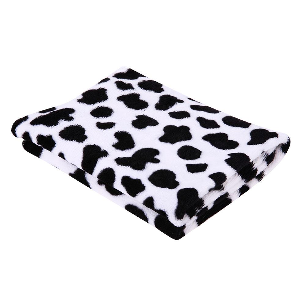 

Pet Cat Dog Cute Coral Velvet Cow Print Blanket Rest Mats Dog Quilt Carpet, 501 Original