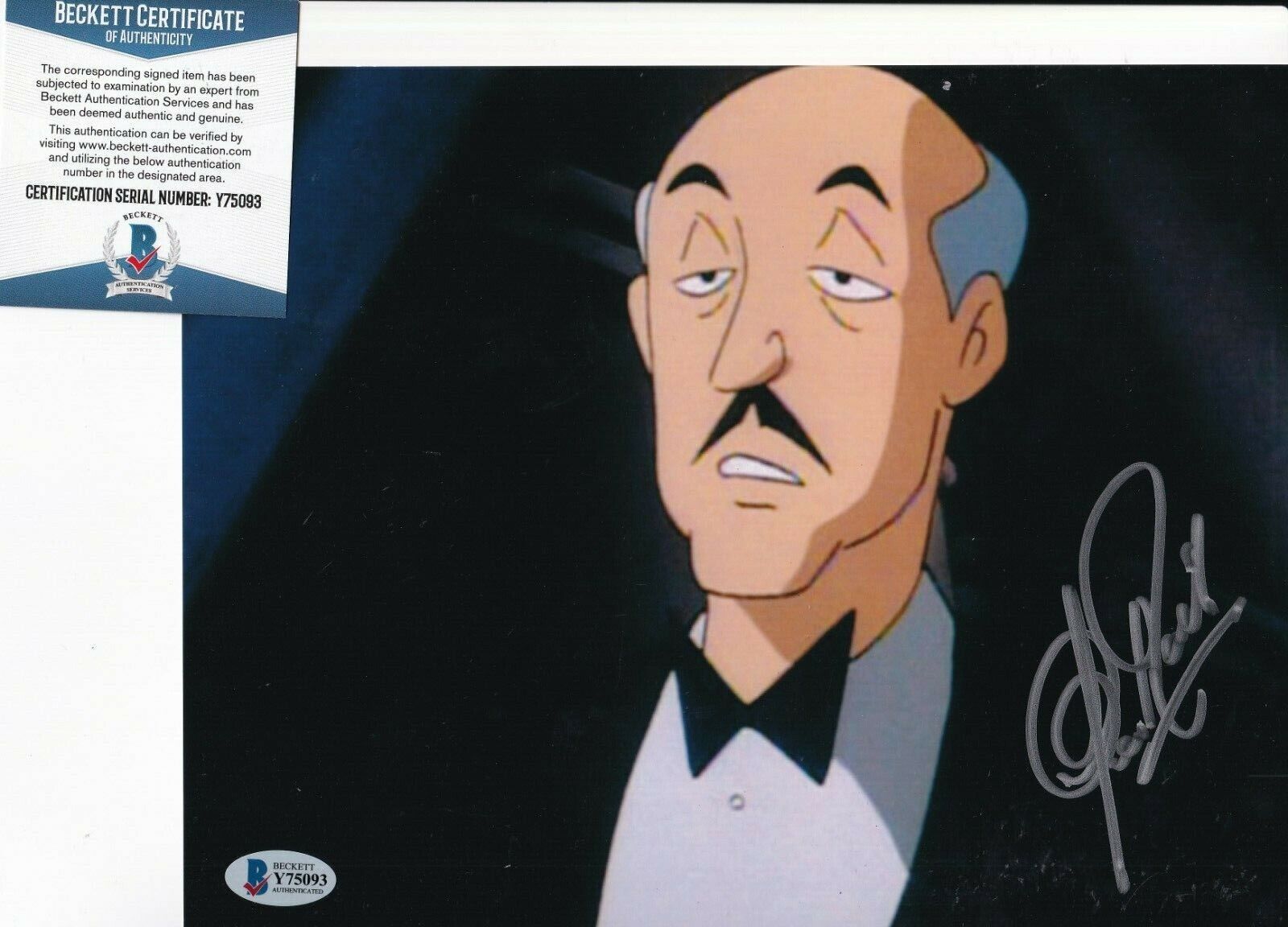 CLIVE REVILL signed BATMAN The Animated Series Alfred 8X10 Photo Poster painting BECKETT Y75093