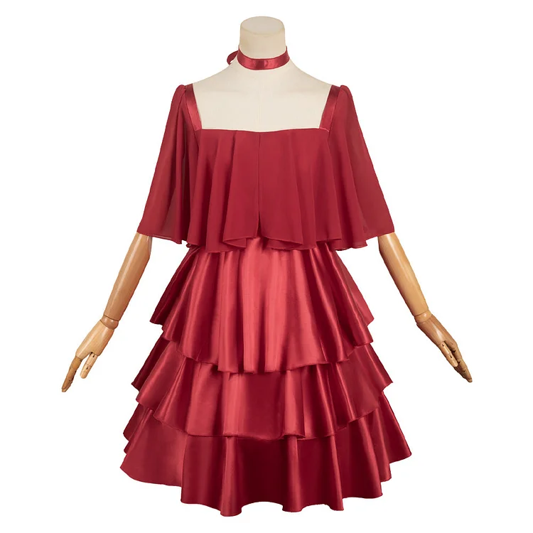 Frieren:Beyond Journey's End (2023) Frieren Red Dress Outfits Cosplay Costume Halloween Carnival Party Suit
