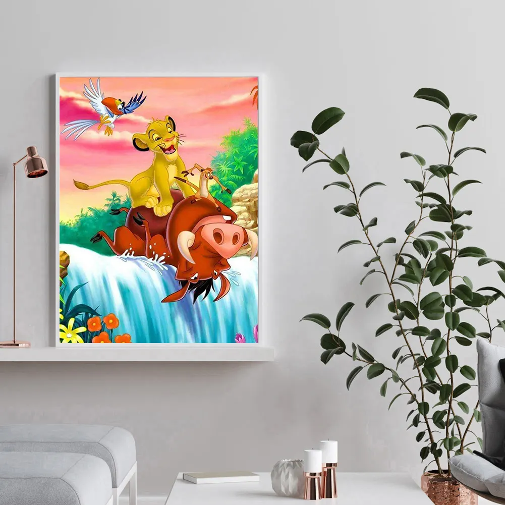 Diamond Painting - Full Round Drill - Lion King(30*40cm)