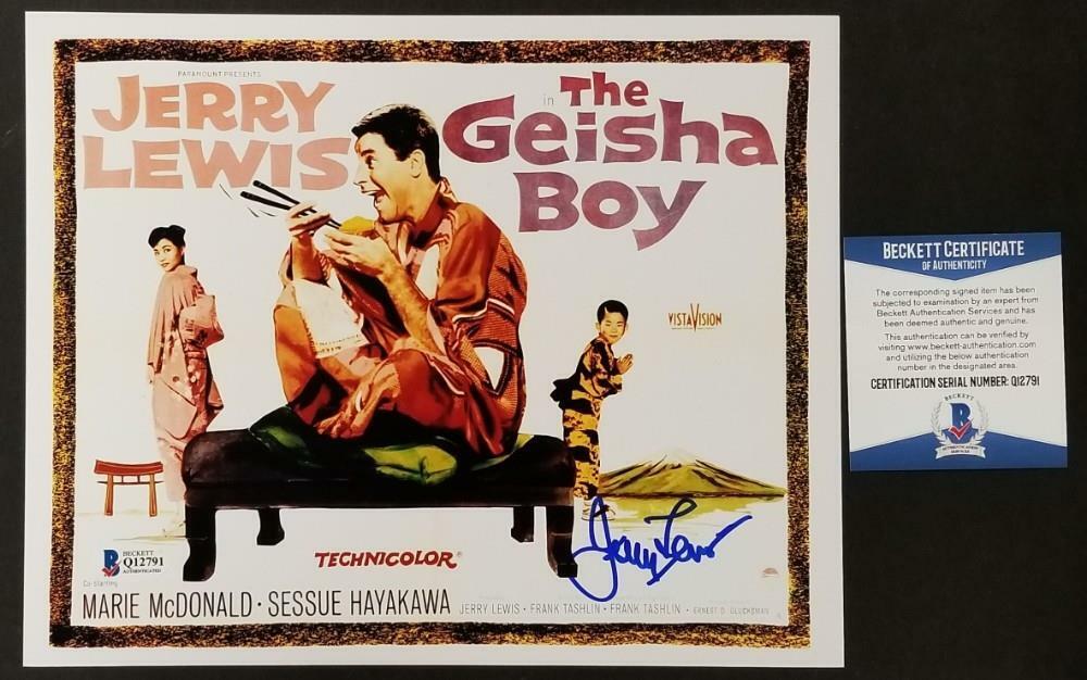 Jerry Lewis signed 8x10 Photo Poster painting Autograph The Geisha Boy ~ Beckett BAS COA