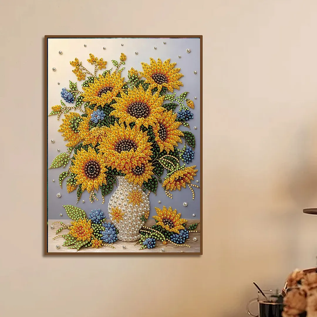Pearl Painting Kit for Adults Sunflower Rhinestone