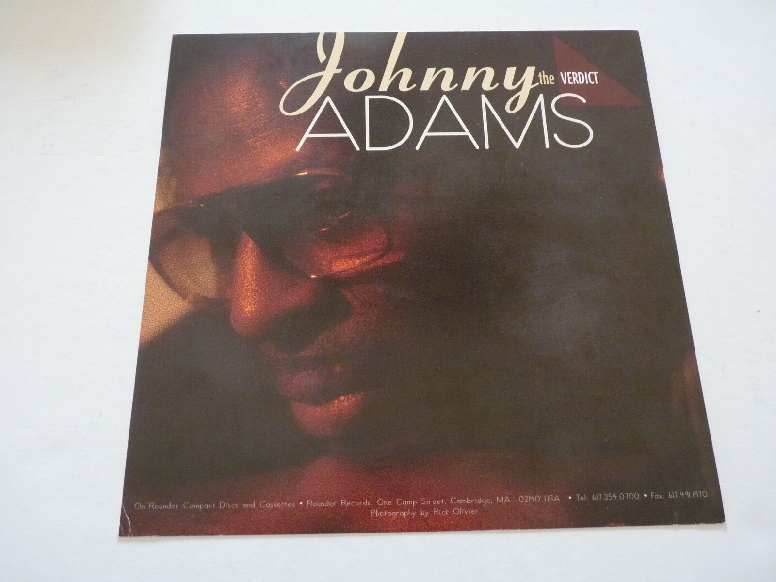 Johnny Adams The Verdict Promo LP Record Photo Poster painting Flat 12x12 Poster