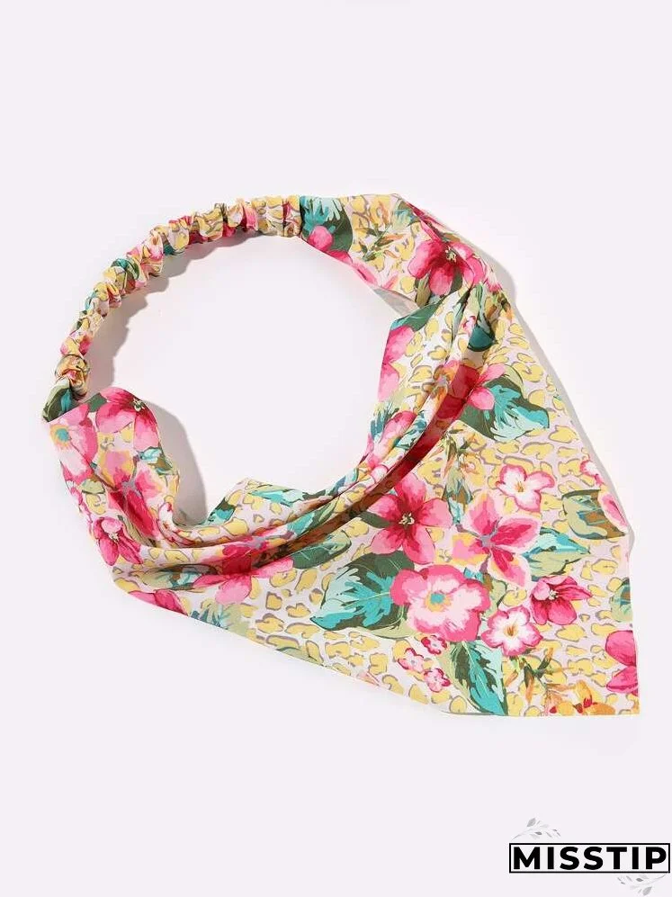Floral Print Kerchief
