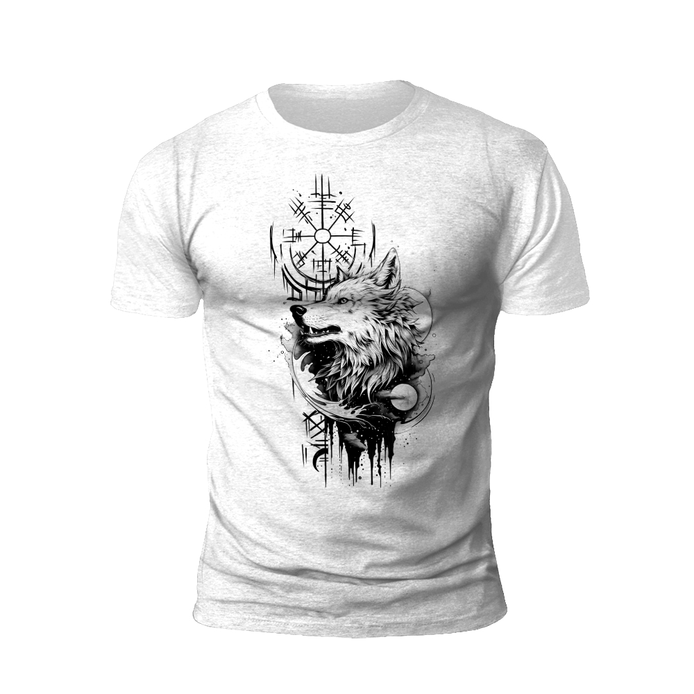 Norse Wolf and Runes T-Shirt