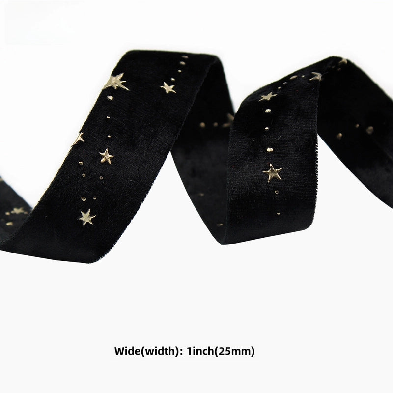Yongjia Baotong Diy Hair Accessories Material Bronzing Velvet Double-sided Webbing Gold Diamond Velvet Cloth Accessories Ribbon