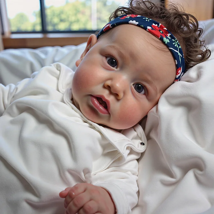 12'' Look Real Handmade Silicone Reborn Baby Dolls Girl Named Kamila With Rooted Hair