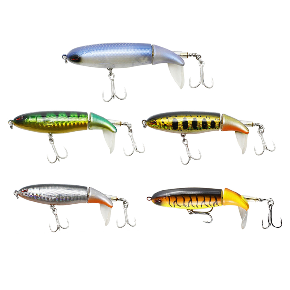 

13g Propeller Tractor Fishing Lure Popper Floating Water Pencil Hard Bait, Grey, 501 Original