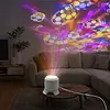 Dynamic Rotating LED Ocean Light Projector Dimmable Brightness & Flexible Stable Base Design Night Light Projector USB Powered & Versatile for Kids Bedroom Decoration