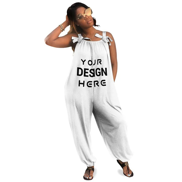 Personalized Design Women's Jumpsuit with Suspender Full Print