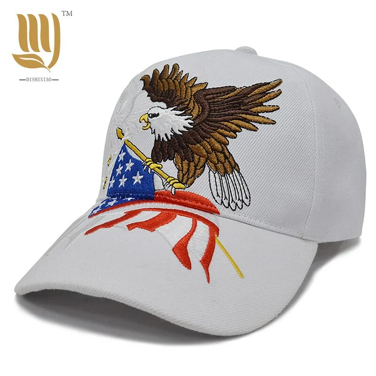 USA Baseball Cap Polo Style Adjustable Eagle Head Embroidered Dad Hat with American Flag for Men and Women 2023 Cap Unisex
