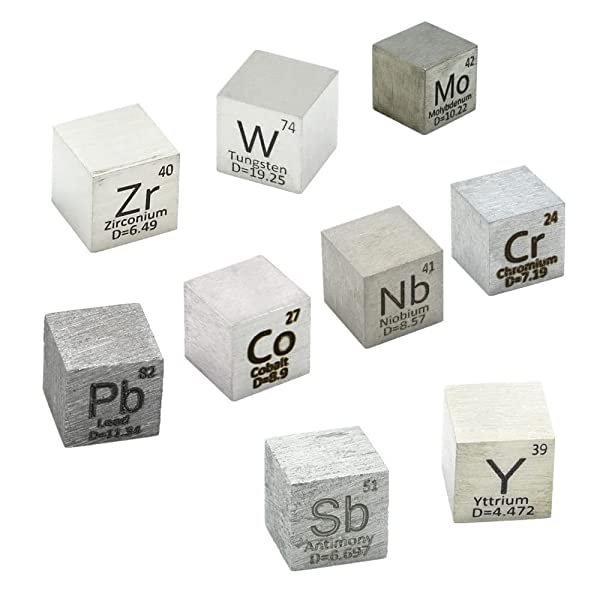 10mm Yttrium Element Cube for Element Collection 0.39 Y Density Cube Brushed Surface Periodic Table Collect DIYs Biz Gift 