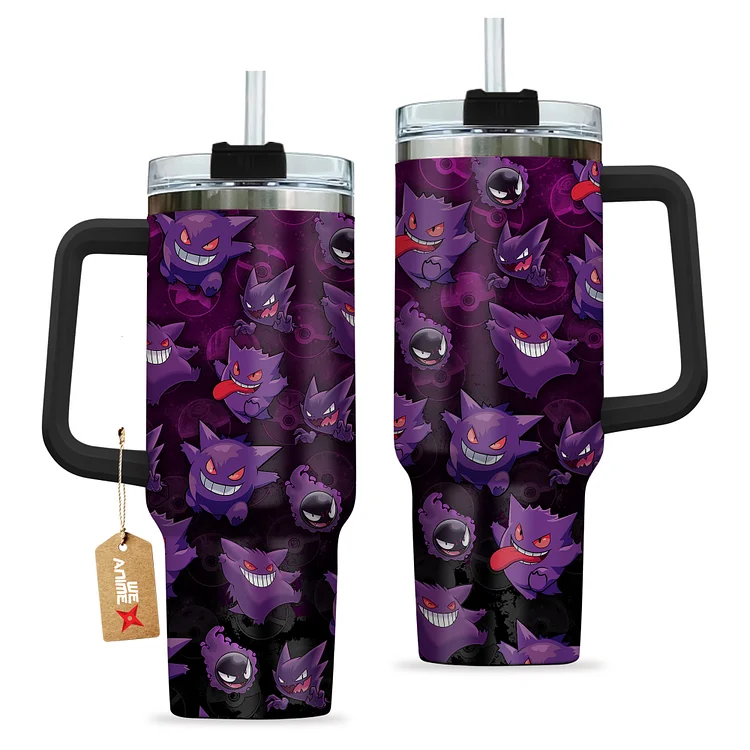 Gengar 40oz Tumbler Cup With Handle Pokemon Anime Cup