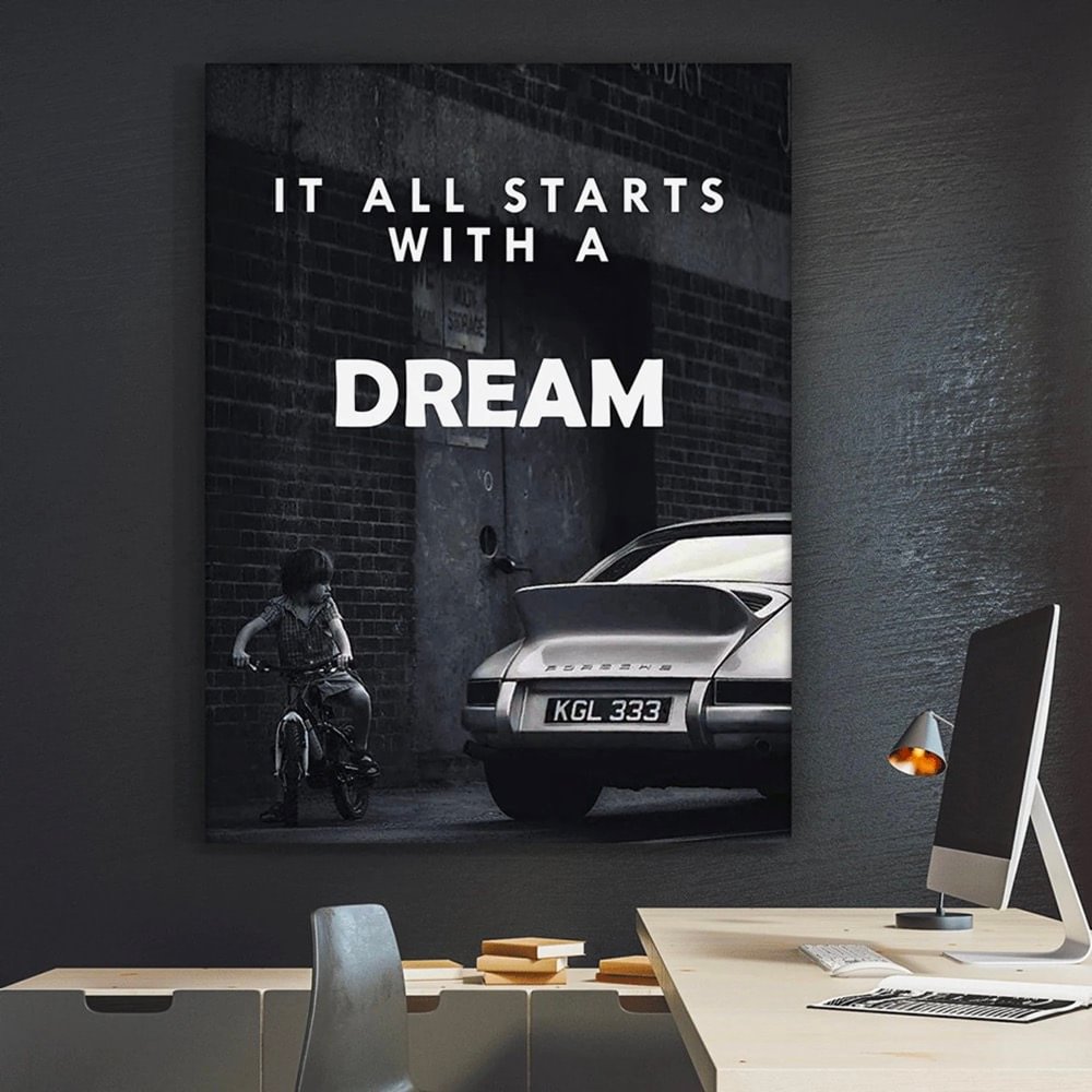 It All Starts With A Dream Canvas Wall Art