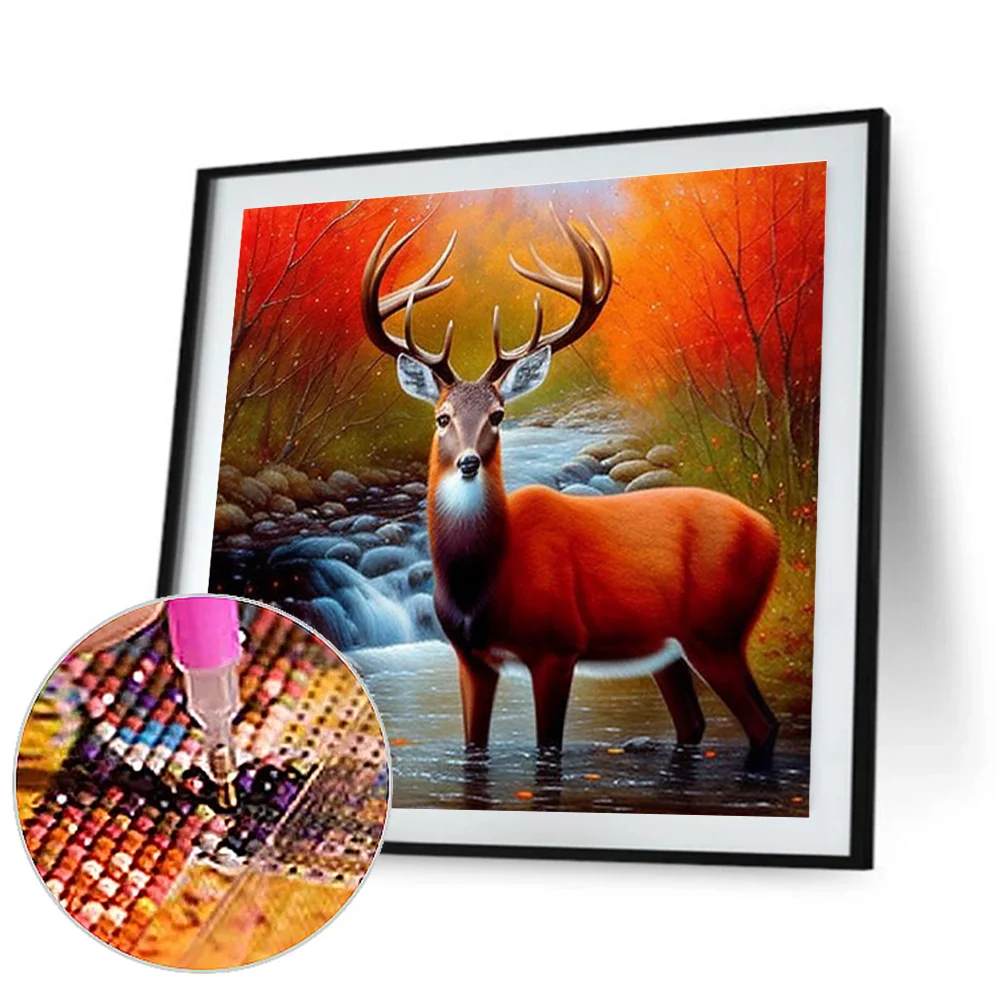 Diamond Painting - Full Round Drill - Creek Elk(Canvas|30*30cm)