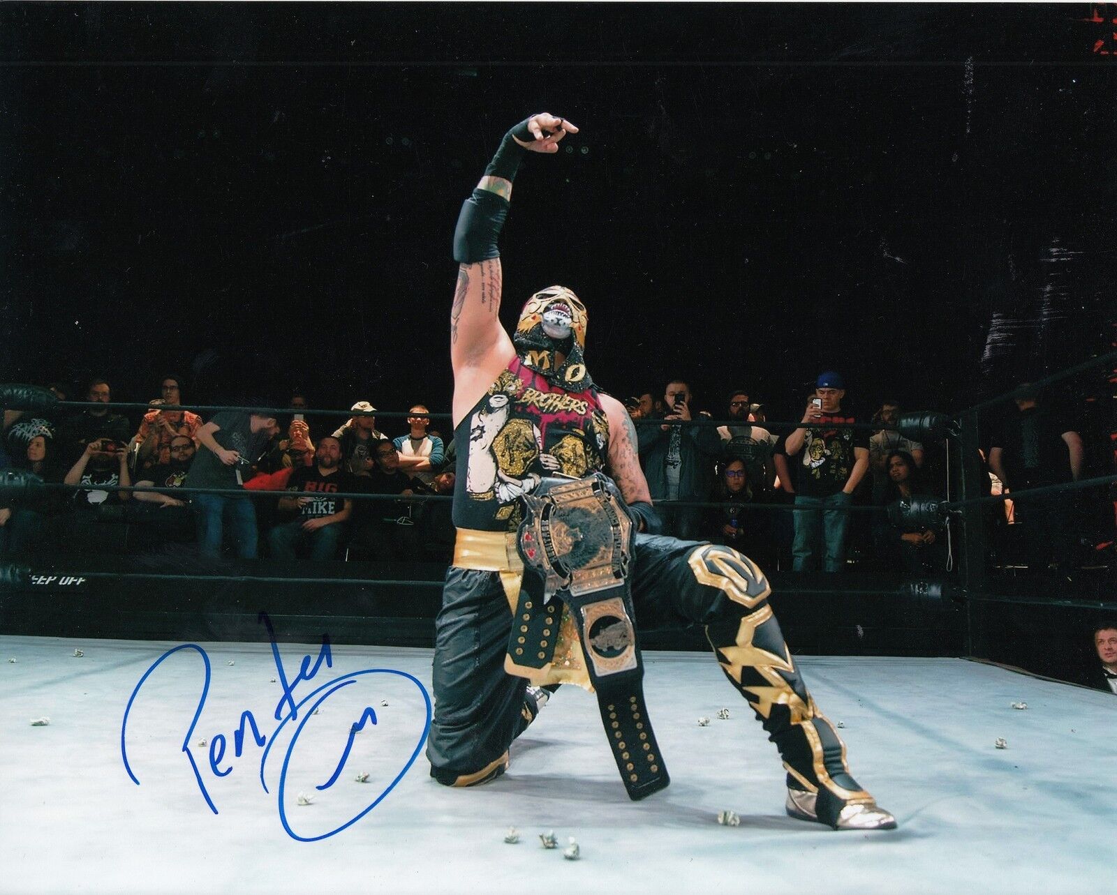 PENTAGON JR signed (WRESTLING) 8X10 Photo Poster painting *Lucha Underground* W/COA #2