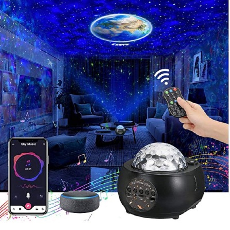 

Starry Sky Rotating Starry Ocean Water USB-Bluetooth Laser Projector Night Light, 501 Original