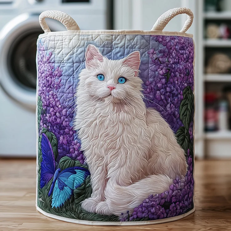 Petal Paws Quilted Laundry Basket GFTOTP11620