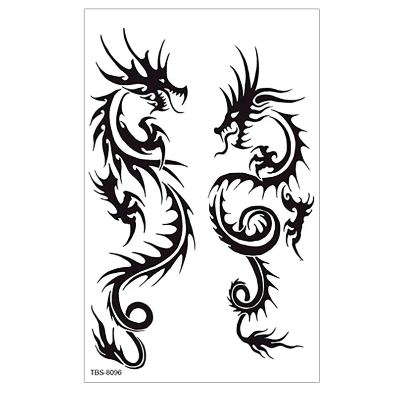 Waterproof Temporary Tattoo wolf tiger totem Fake Tatto Flash Tatoo cross angel Hand Arm middle size art Tattoos for Women men