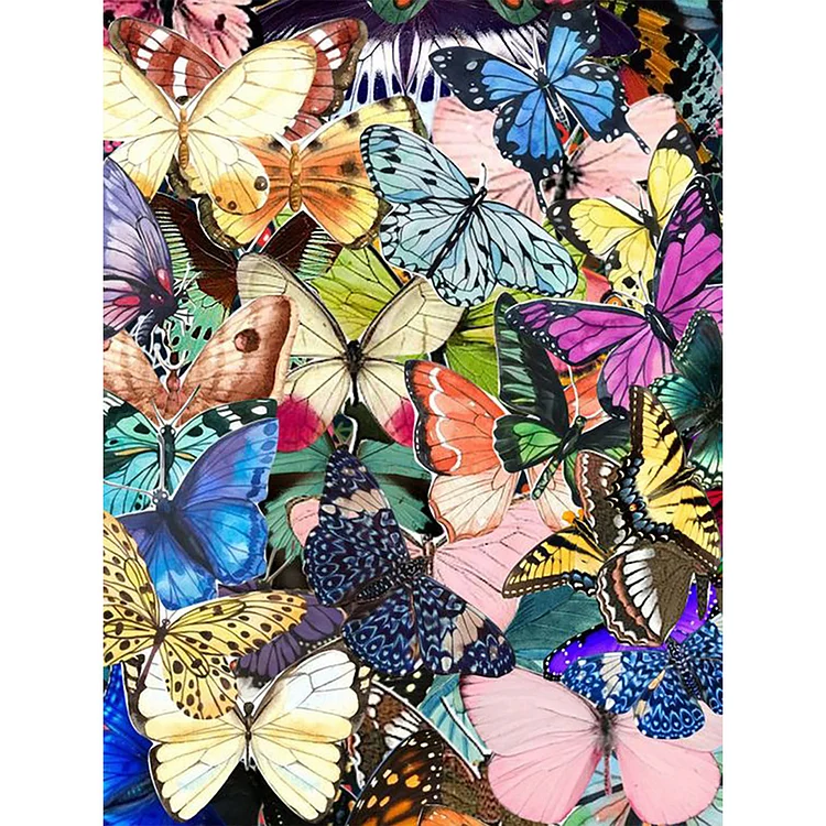 Multicoloured Butterfly - Full Round - Diamond Painting (30*40cm)