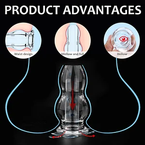 Acrylic Anal Beads Butt Anal Plug Set