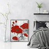 （No Printed Canvas）Counted Cross Stitch 11CT-Red Poppy 40*50cm