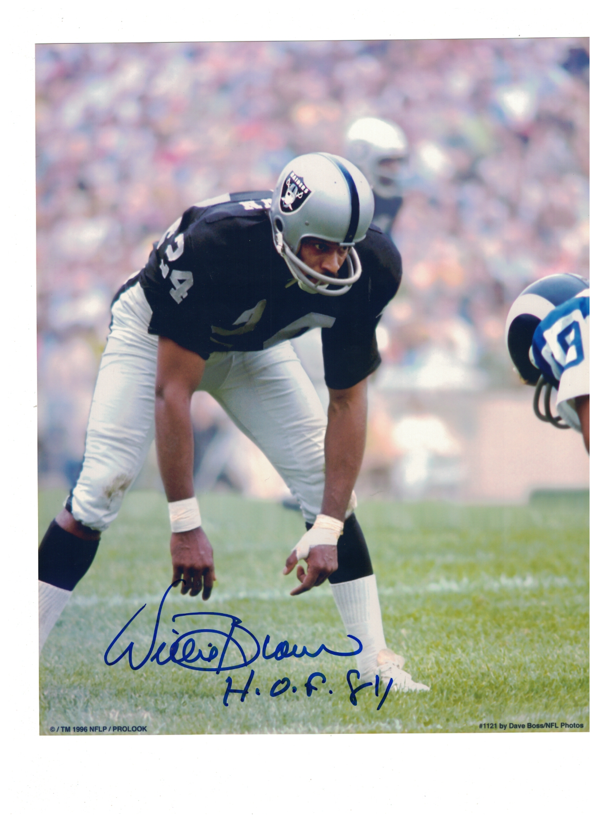 Willie Brown Oakland Raiders HOF Signed 8x10 Football Photo Poster painting W/Our COA