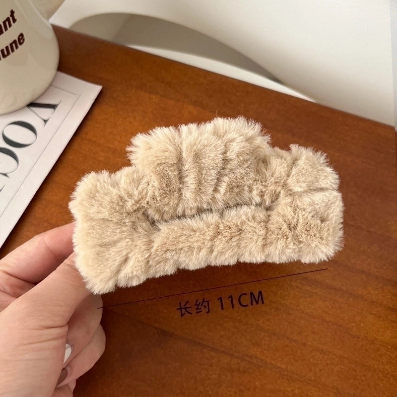 Minimalist Solid Color Arylic Hair Claws 1 Piece