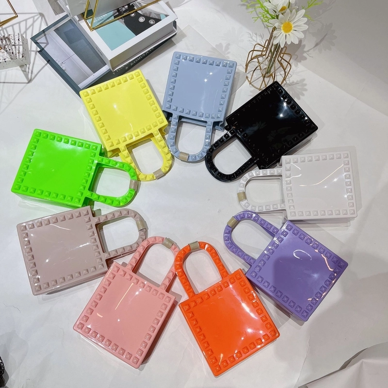 Women’s Mini All Seasons Pvc Solid Color Fashion Square Open Handbag