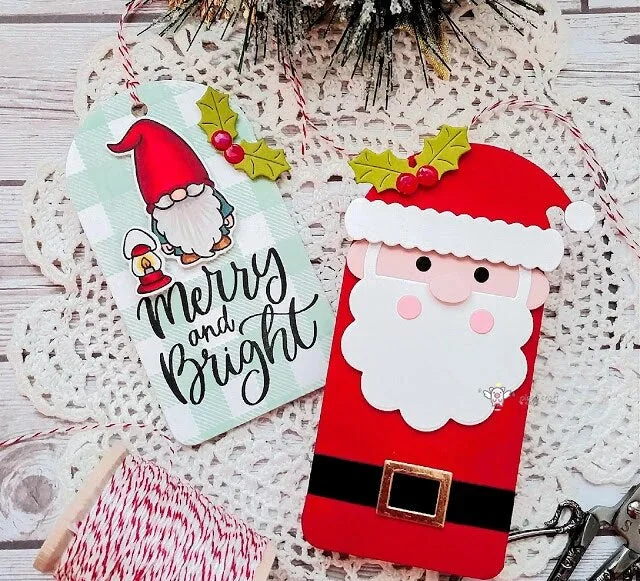 Piggy Craft metal cutting dies cut die mold Various Christmas tag cards Scrapbook paper craft knife mould blade punch stencils