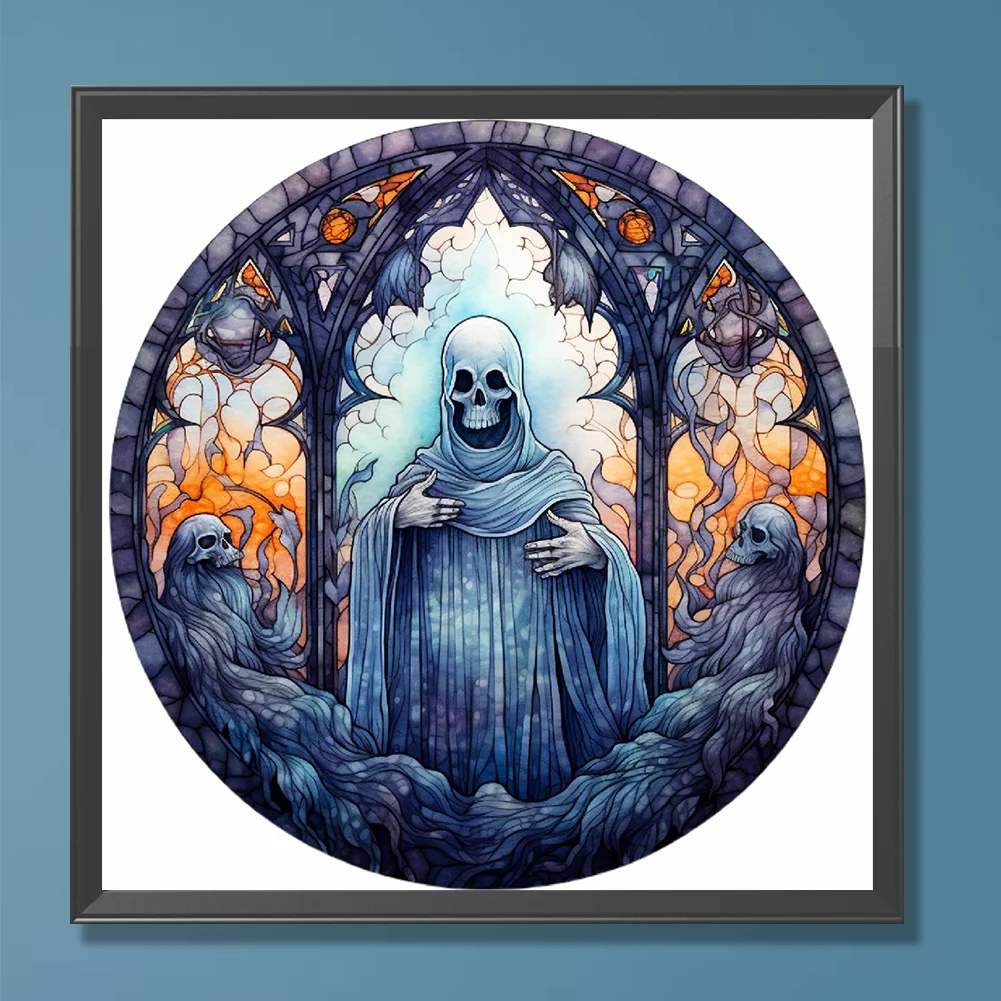 Full Round Diamond Painting 30*30cm - Scary Halloween