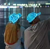 Fiber Optic Hat LED Hat with 7 Colors Glow EDC Baseball Cap USB Rechargeable Glow Hat, Party LED Christmas Hat Halloween Hat
