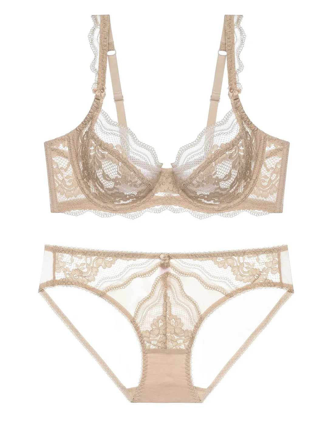 Churchf Red Bra Sexy Lace Lingerie Suit Female High Feeling Without Trace Pure Small Breast Gathering Bra Thin